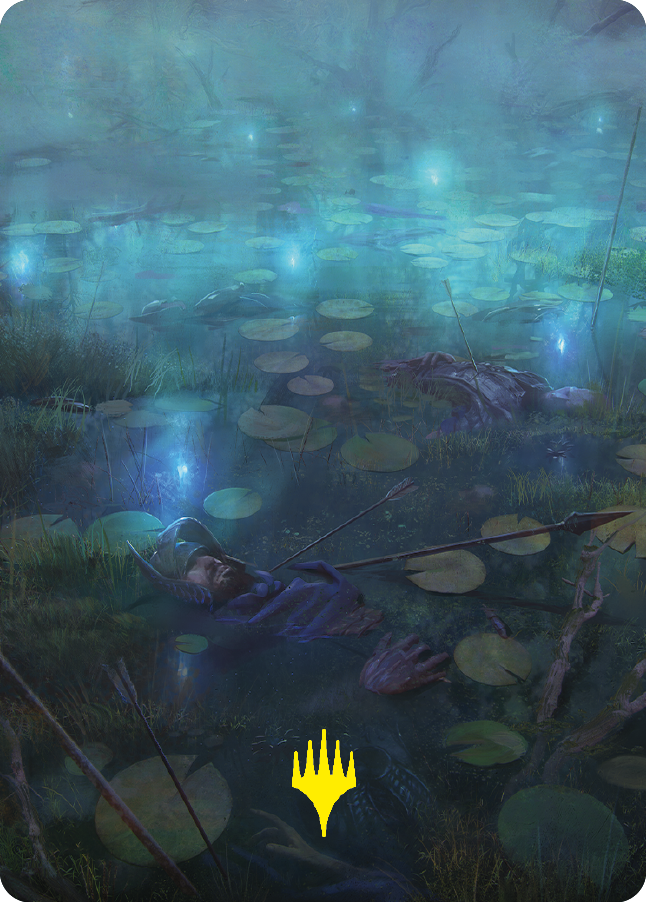 The Dead Marshes Art Card (Gold-Stamped Signature) [The Lord of the Rings: Tales of Middle-earth Art Series] | Kessel Run Games Inc. 