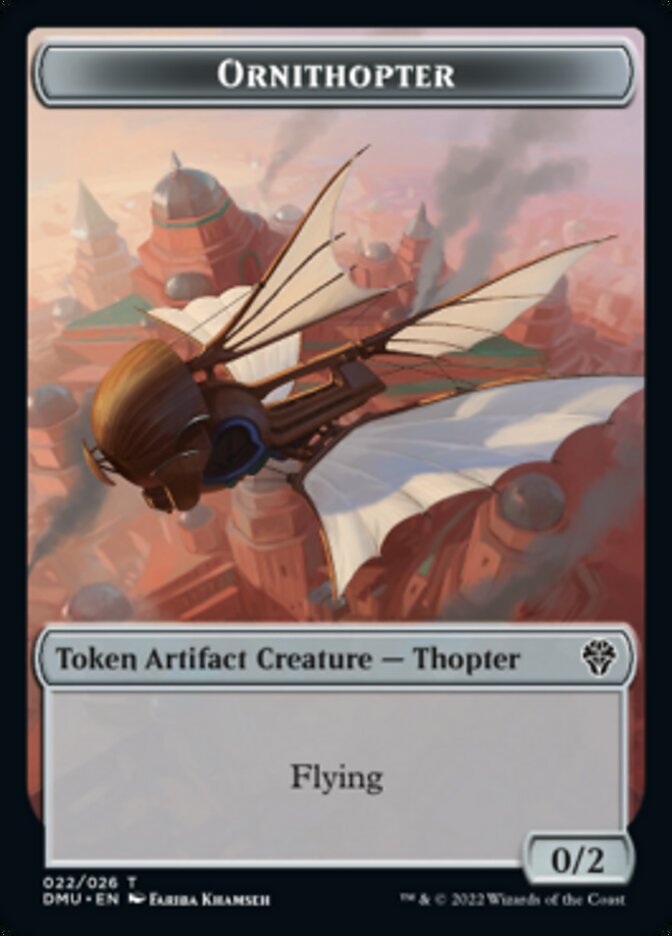Phyrexian // Ornithopter Double-Sided Token [Dominaria United Tokens] | Kessel Run Games Inc. 