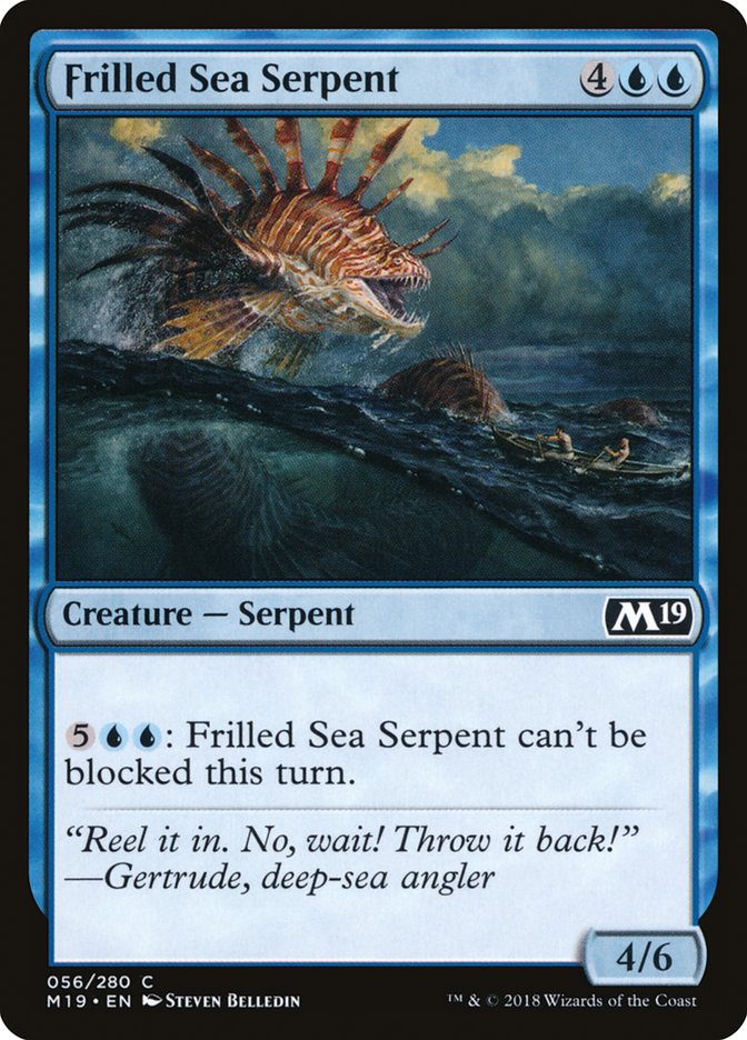 Frilled Sea Serpent [Core Set 2019] | Kessel Run Games Inc. 