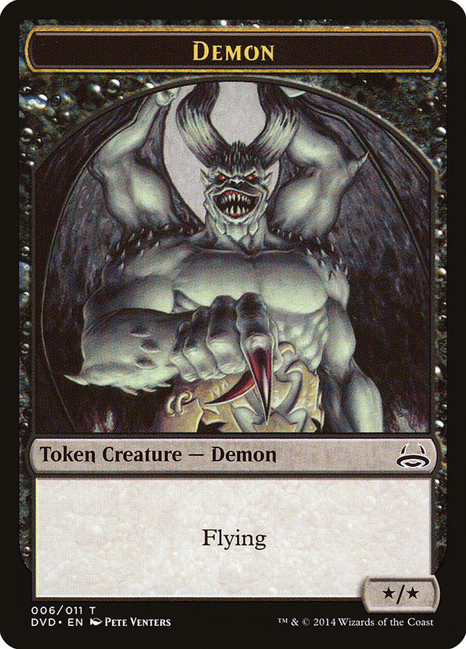 Demon Token (Divine vs. Demonic) [Duel Decks Anthology Tokens] | Kessel Run Games Inc. 