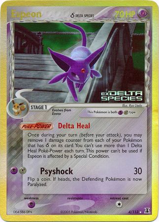 Espeon (4/113) (Delta Species) (Stamped) [EX: Delta Species] | Kessel Run Games Inc. 