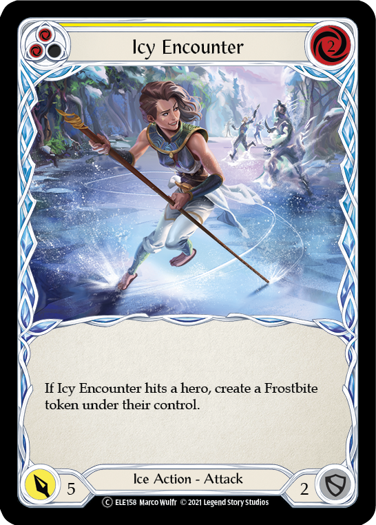 Icy Encounter (Yellow) [U-ELE158] (Tales of Aria Unlimited)  Unlimited Rainbow Foil | Kessel Run Games Inc. 