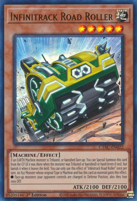 Infinitrack Road Roller [CYAC-EN022] Ultra Rare | Kessel Run Games Inc. 