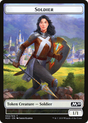 Soldier // Dinosaur Double-Sided Token [Game Night 2019 Tokens] | Kessel Run Games Inc. 