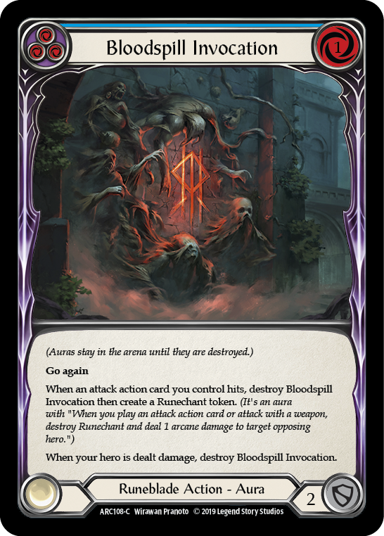 Bloodspill Invocation (Blue) [ARC108-C] (Arcane Rising)  1st Edition Normal | Kessel Run Games Inc. 