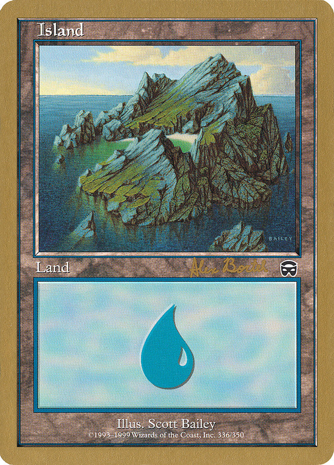 Island (ab336) (Alex Borteh) [World Championship Decks 2001] | Kessel Run Games Inc. 
