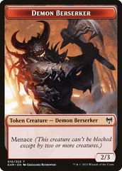 Treasure // Demon Berserker Double-Sided Token [Kaldheim Tokens] | Kessel Run Games Inc. 