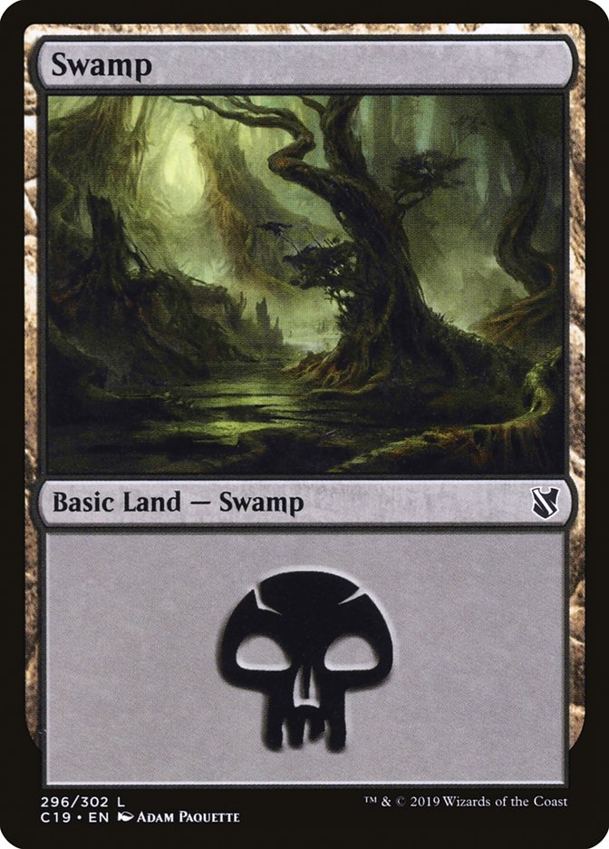 Swamp (296) [Commander 2019] | Kessel Run Games Inc. 