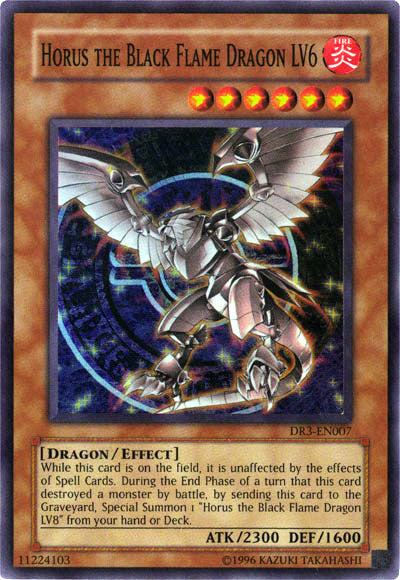 Horus the Black Flame Dragon LV6 [DR3-EN007] Super Rare | Kessel Run Games Inc. 