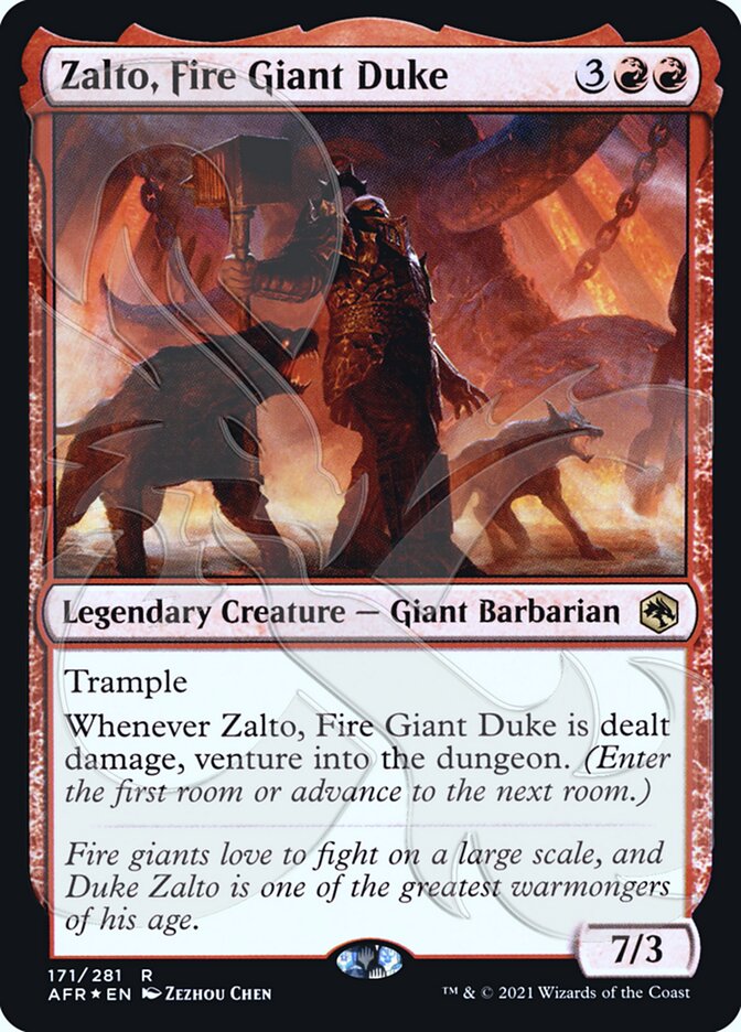 Zalto, Fire Giant Duke (Ampersand Promo) [Dungeons & Dragons: Adventures in the Forgotten Realms Promos] | Kessel Run Games Inc. 