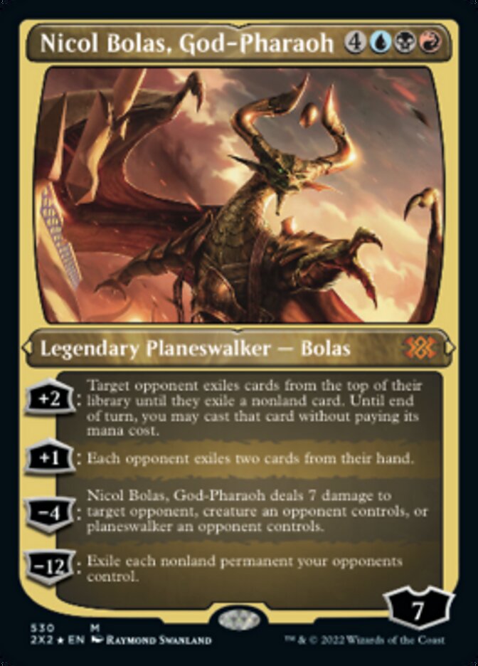 Nicol Bolas, God-Pharaoh (Foil Etched) [Double Masters 2022] | Kessel Run Games Inc. 