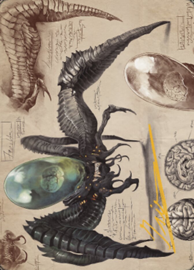 Psychosis Crawler Art Card (Gold-Stamped Signature) [The Brothers' War Art Series] | Kessel Run Games Inc. 