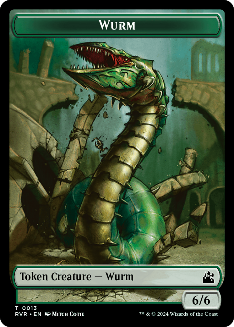 Wurm Token [Ravnica Remastered Tokens] | Kessel Run Games Inc. 