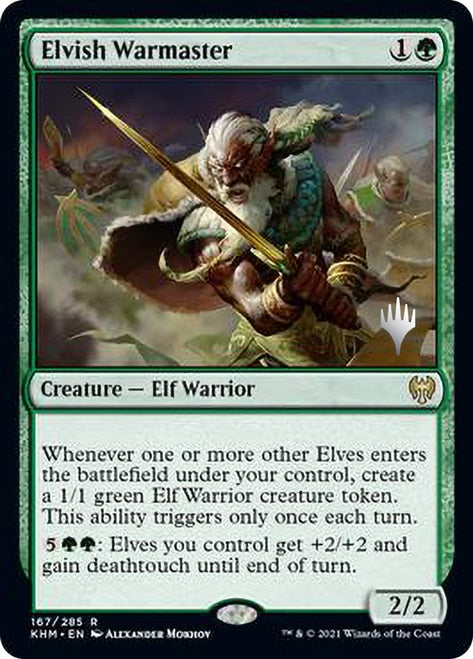 Elvish Warmaster (Promo Pack) [Kaldheim Promos] | Kessel Run Games Inc. 