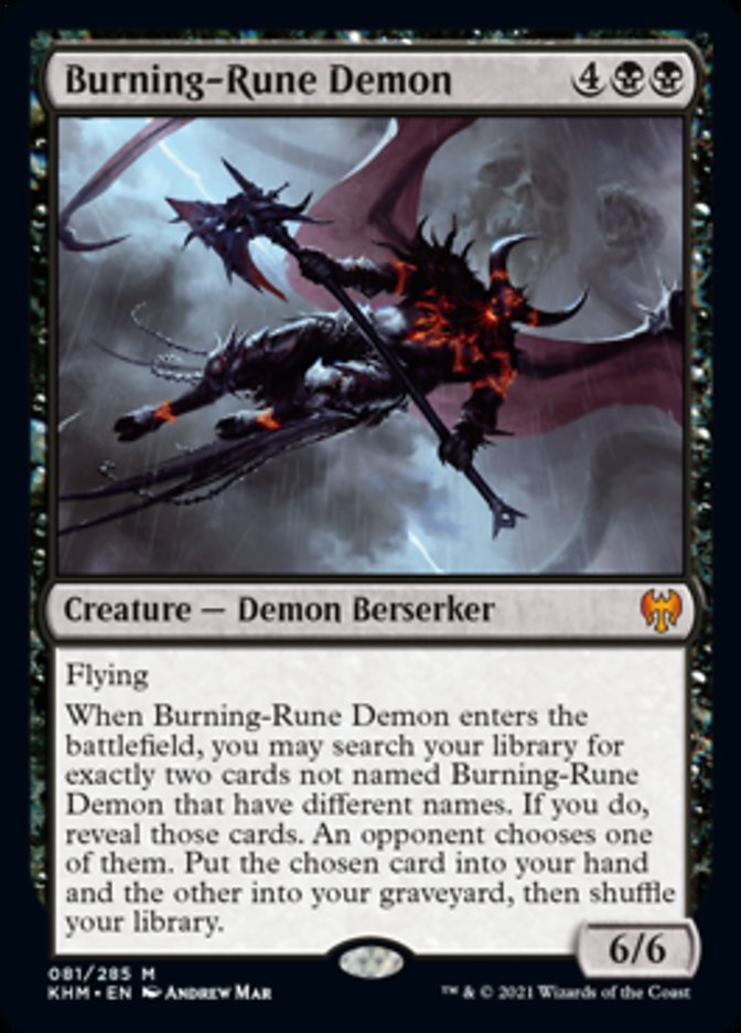 Burning-Rune Demon [Kaldheim] | Kessel Run Games Inc. 