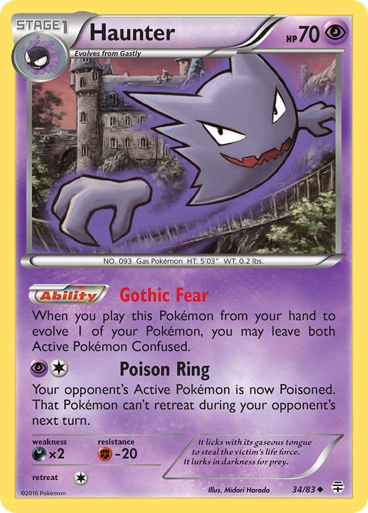 Haunter (34/83) [XY: Generations] | Kessel Run Games Inc. 