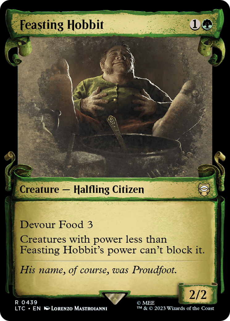 Feasting Hobbit [The Lord of the Rings: Tales of Middle-Earth Commander Showcase Scrolls] | Kessel Run Games Inc. 