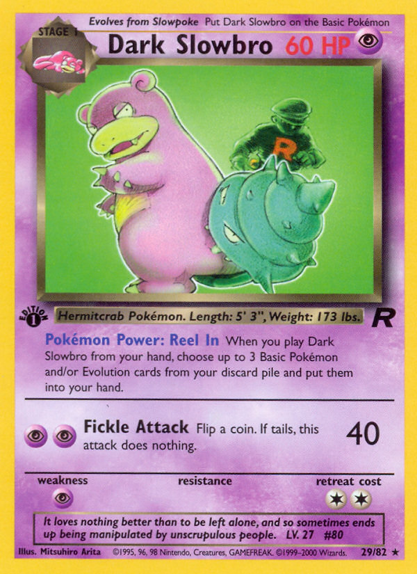 Dark Slowbro (29/82) [Team Rocket 1st Edition] | Kessel Run Games Inc. 