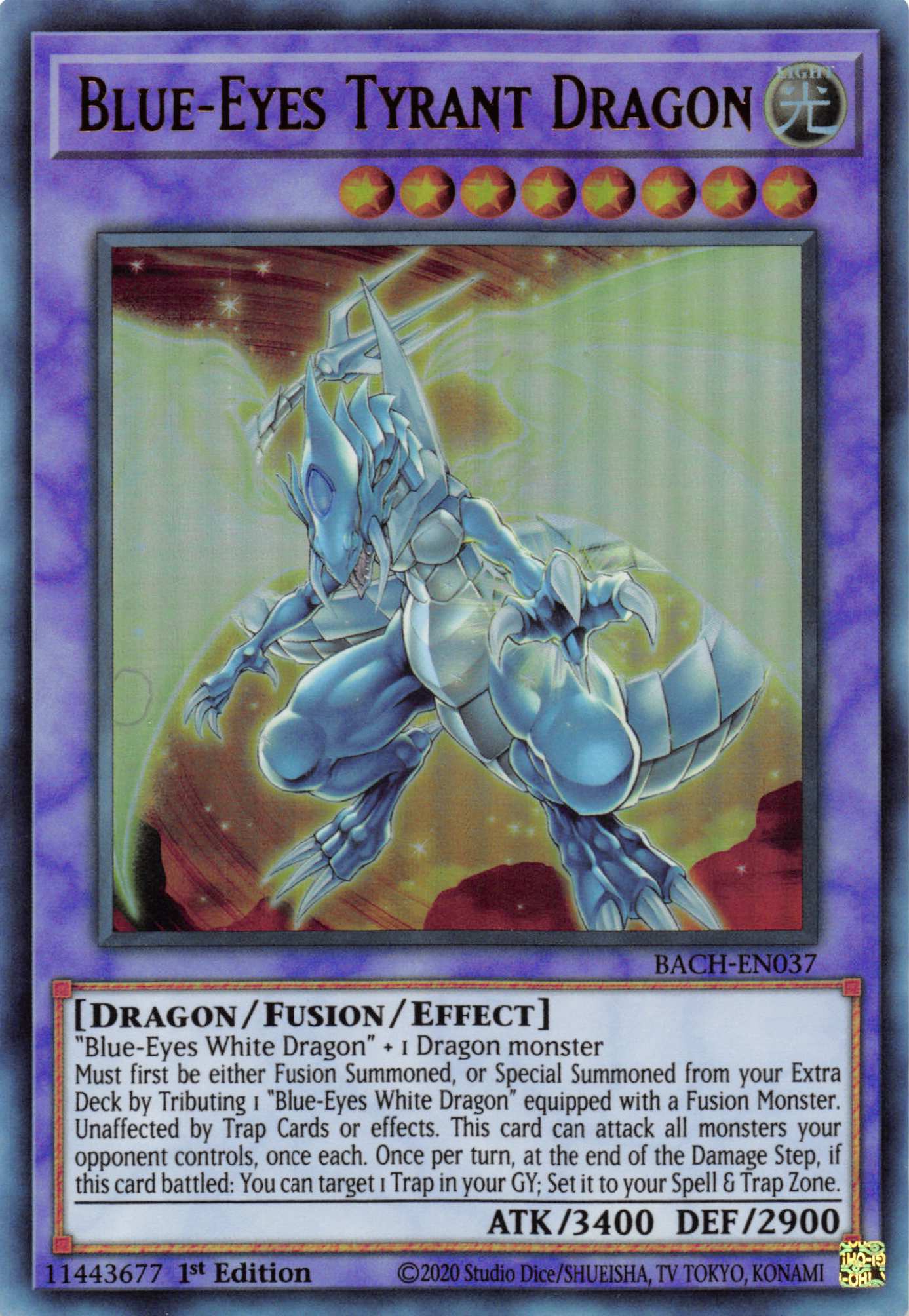 Blue-Eyes Tyrant Dragon [BACH-EN037] Ultra Rare | Kessel Run Games Inc. 