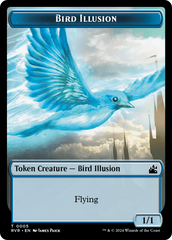 Elf Knight // Bird Illusion Double-Sided Token [Ravnica Remastered Tokens] | Kessel Run Games Inc. 