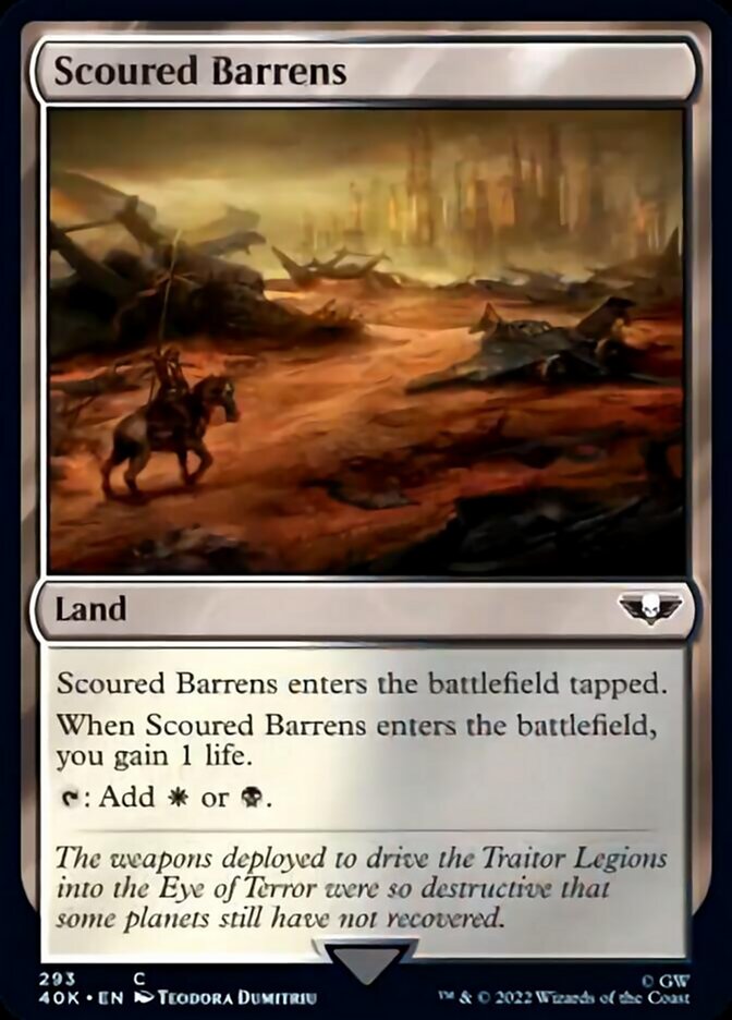 Scoured Barrens (Surge Foil) [Warhammer 40,000] | Kessel Run Games Inc. 