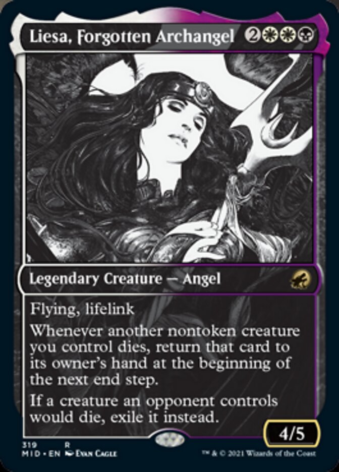 Liesa, Forgotten Archangel (Showcase Eternal Night) [Innistrad: Midnight Hunt] | Kessel Run Games Inc. 