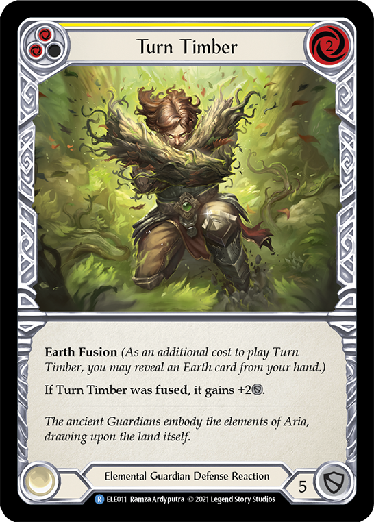 Turn Timber (Yellow) [ELE011] (Tales of Aria)  1st Edition Rainbow Foil | Kessel Run Games Inc. 