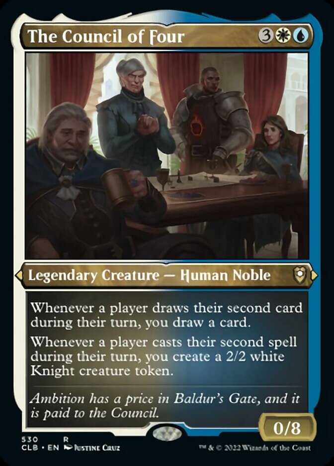 The Council of Four (Foil Etched) [Commander Legends: Battle for Baldur's Gate] | Kessel Run Games Inc. 