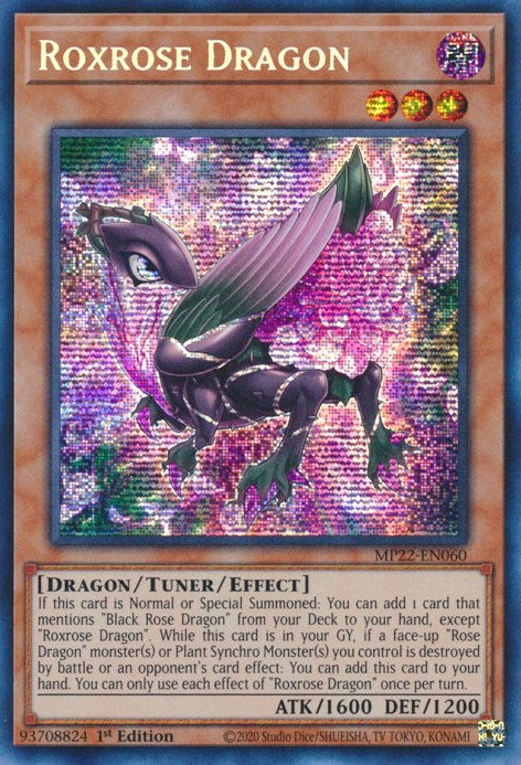 Roxrose Dragon [MP22-EN060] Prismatic Secret Rare | Kessel Run Games Inc. 