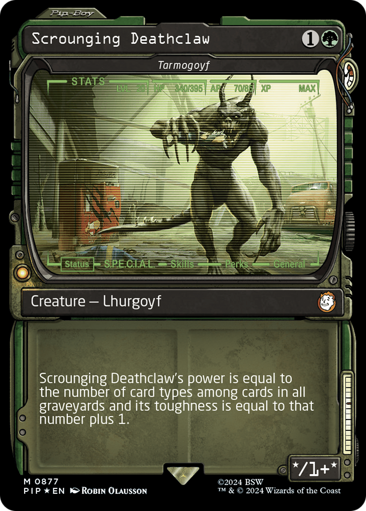 Scrounging Deathclaw - Tarmogoyf (Showcase) (Surge Foil) [Fallout] | Kessel Run Games Inc. 