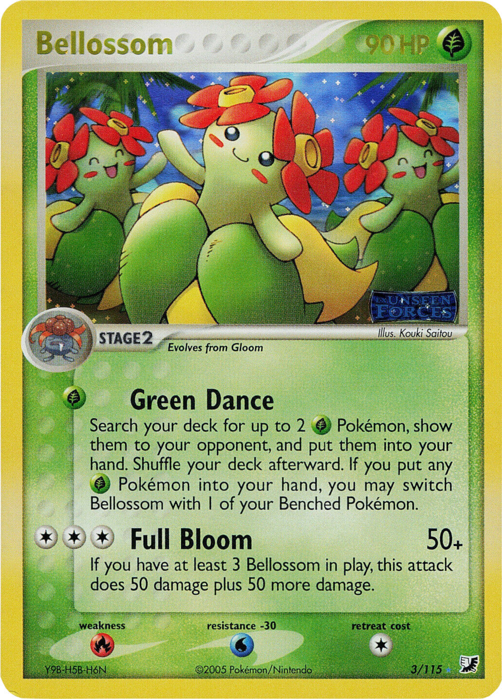 Bellossom (3/115) (Stamped) [EX: Unseen Forces] | Kessel Run Games Inc. 