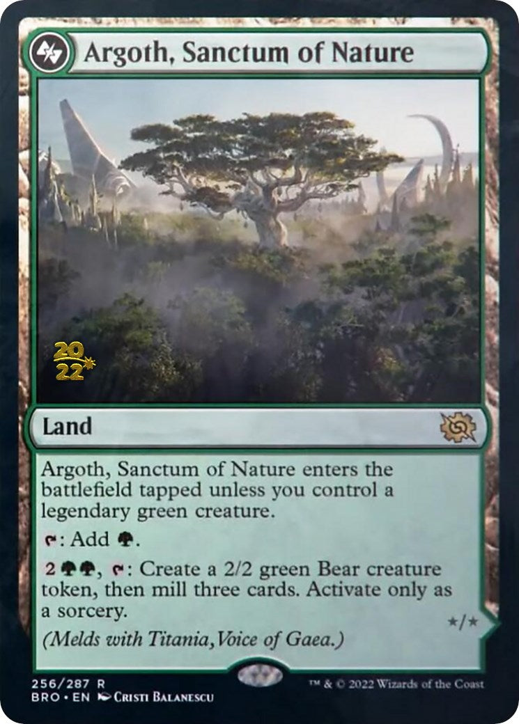 Argoth, Sanctum of Nature [The Brothers' War Prerelease Promos] | Kessel Run Games Inc. 