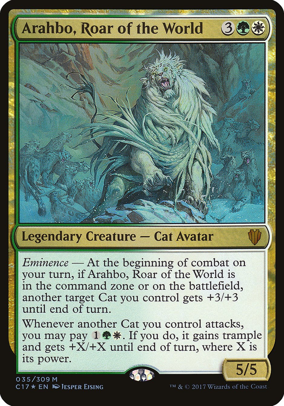 Arahbo, Roar of the World (Oversized) [Commander 2017 Oversized] | Kessel Run Games Inc. 