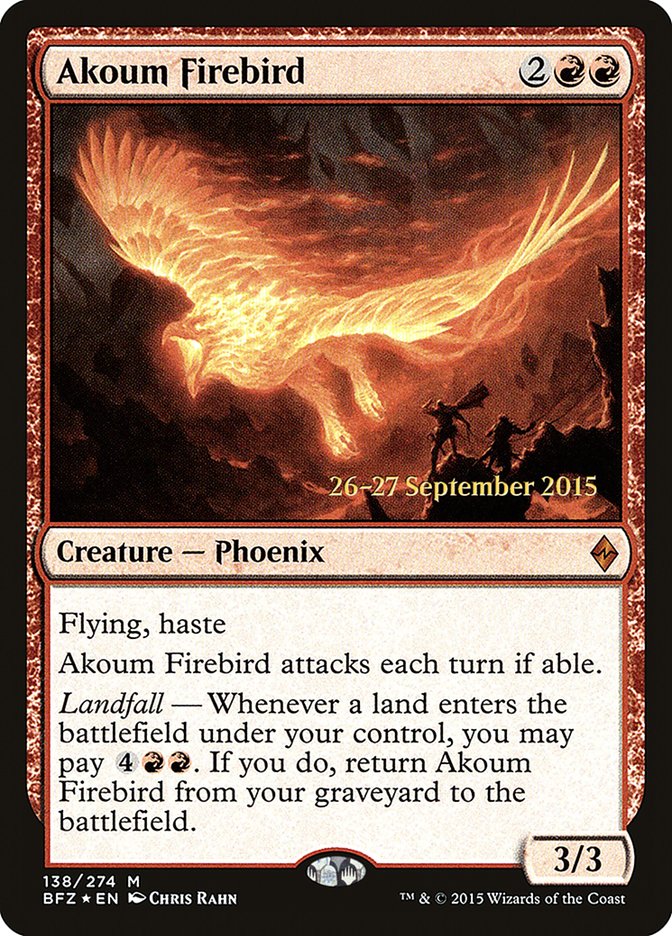 Akoum Firebird [Battle for Zendikar Prerelease Promos] | Kessel Run Games Inc. 