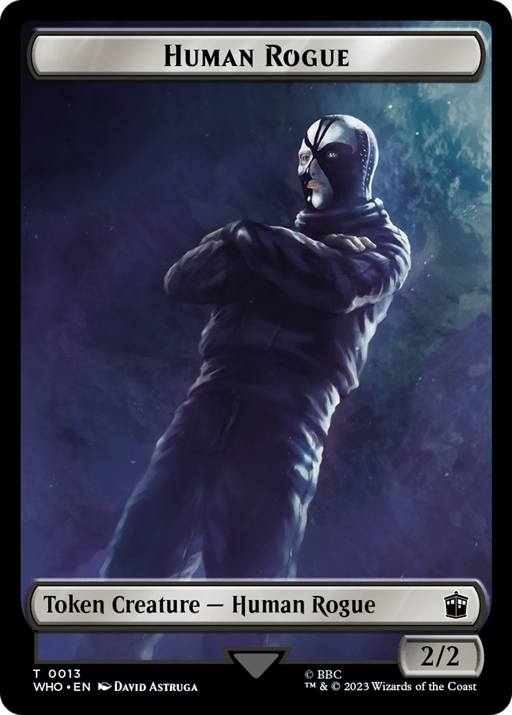 Human Rogue // Beast Double-Sided Token [Doctor Who Tokens] | Kessel Run Games Inc. 