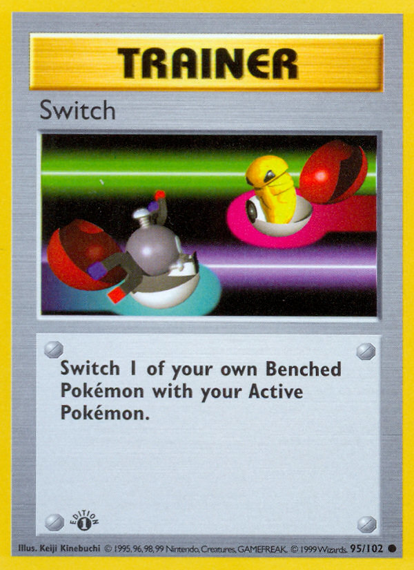 Switch (95/102) (Shadowless) [Base Set 1st Edition] | Kessel Run Games Inc. 