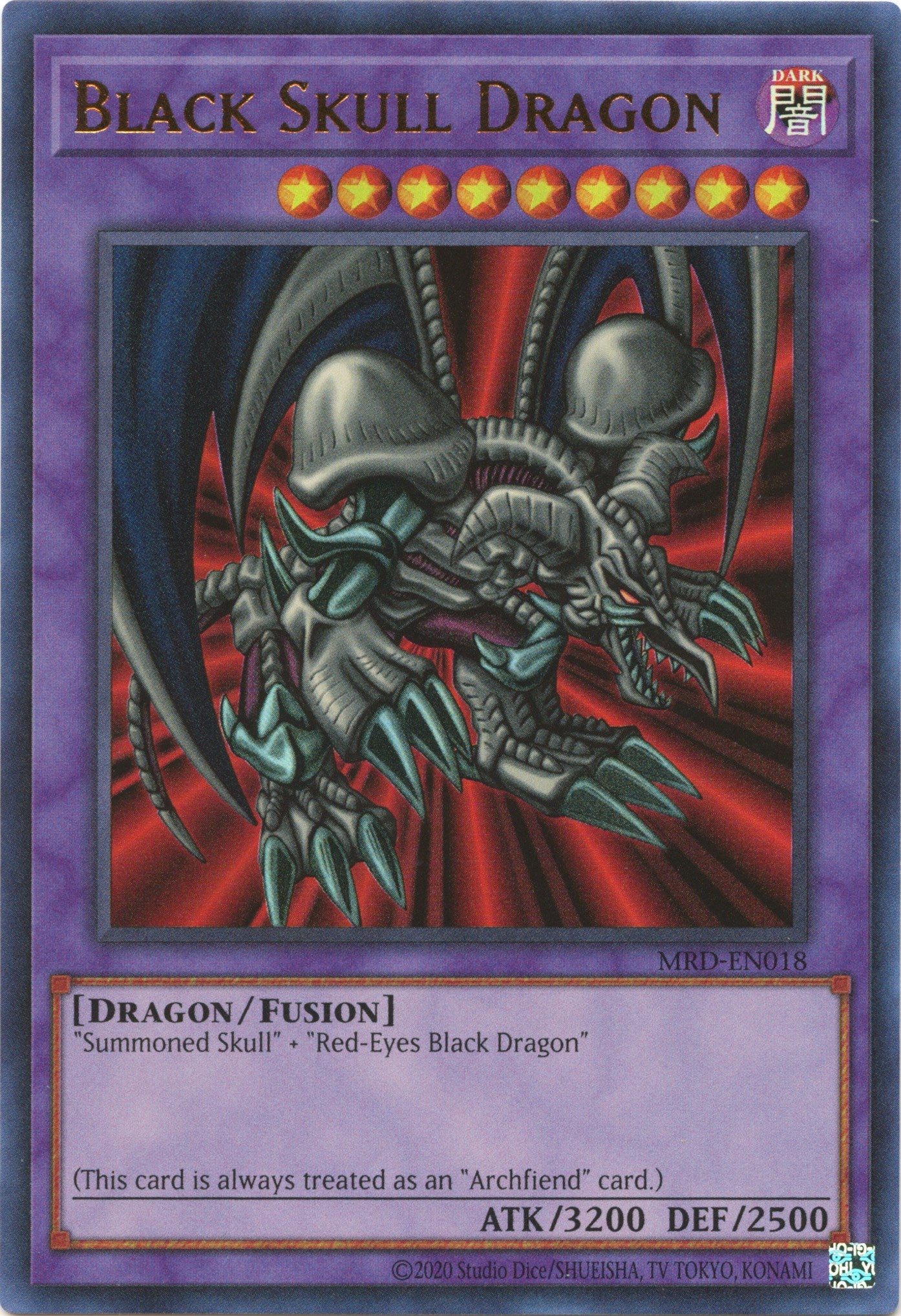 Black Skull Dragon (25th Anniversary) [MRD-EN018] Ultra Rare | Kessel Run Games Inc. 