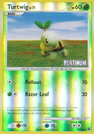 Turtwig (77/100) [Burger King Promos: 2009 Collection] | Kessel Run Games Inc. 