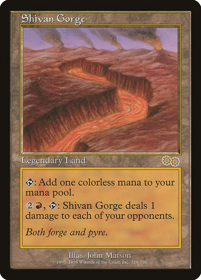 Shivan Gorge [Urza's Saga] | Kessel Run Games Inc. 