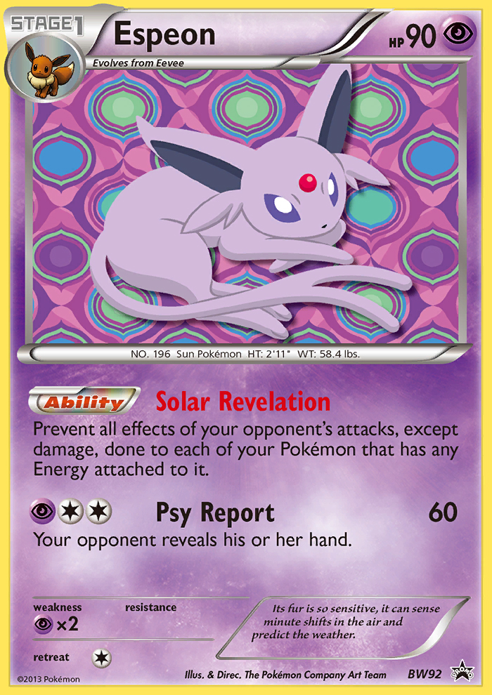 Espeon (BW92) [Black & White: Black Star Promos] | Kessel Run Games Inc. 