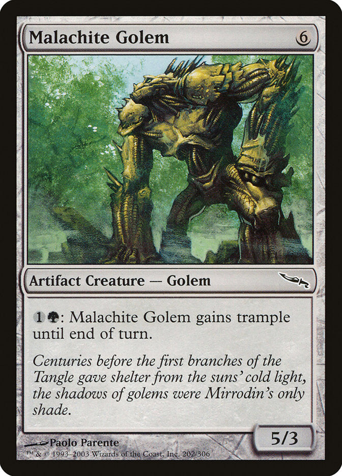 Malachite Golem [Mirrodin] | Kessel Run Games Inc. 