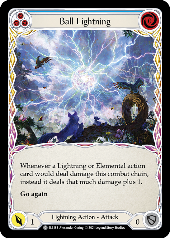 Ball Lightning (Blue) [ELE188] (Tales of Aria)  1st Edition Normal | Kessel Run Games Inc. 