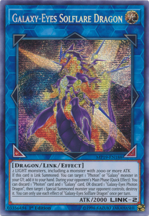 Galaxy-Eyes Solflare Dragon [MP19-EN188] Prismatic Secret Rare | Kessel Run Games Inc. 