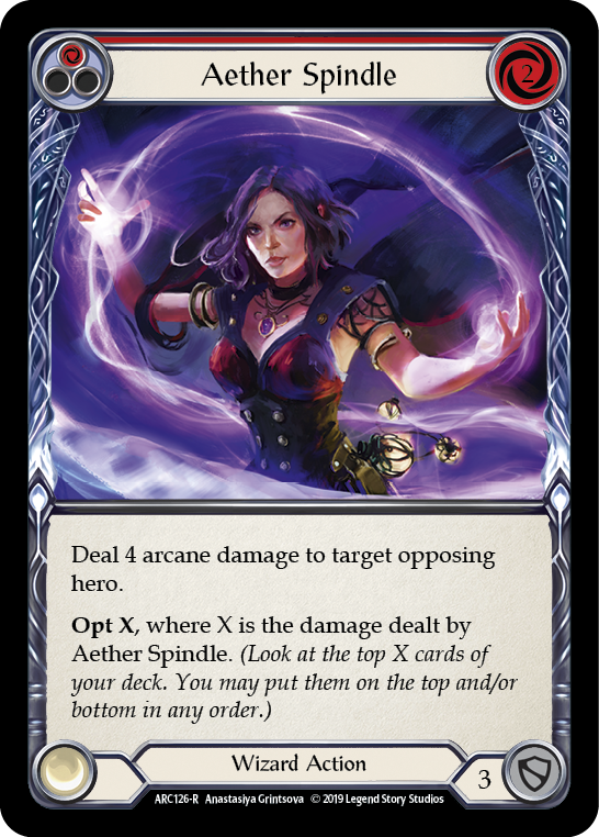 Aether Spindle (Red) [ARC126-R] (Arcane Rising)  1st Edition Normal | Kessel Run Games Inc. 