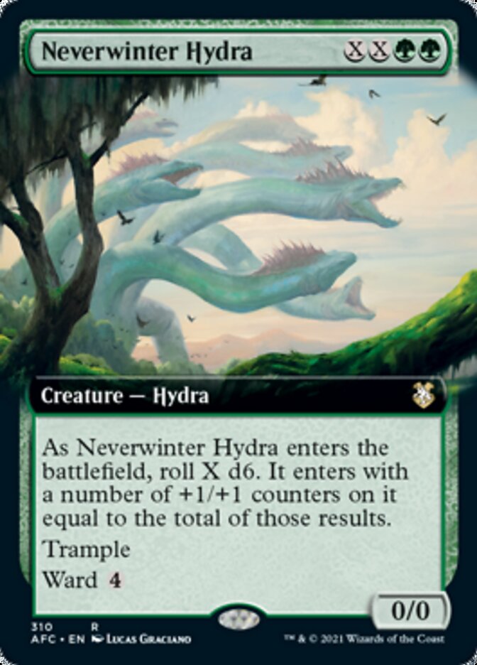 Neverwinter Hydra (Extended Art) [Dungeons & Dragons: Adventures in the Forgotten Realms Commander] | Kessel Run Games Inc. 