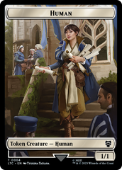 Human Knight // Human Double-Sided Token [The Lord of the Rings: Tales of Middle-Earth Commander Tokens] | Kessel Run Games Inc. 