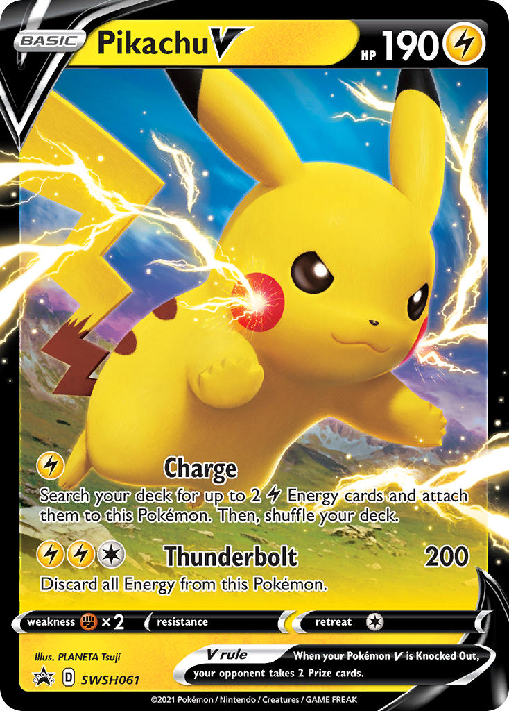 Pikachu V (SWSH061) (Jumbo Card) [Sword & Shield: Black Star Promos] | Kessel Run Games Inc. 