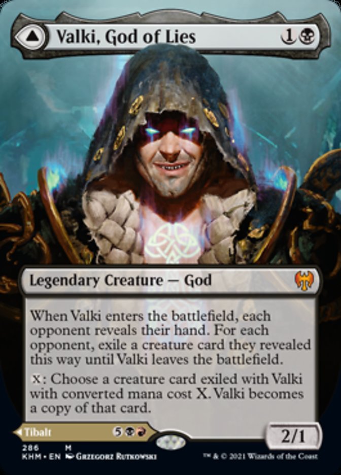 Valki, God of Lies // Tibalt, Cosmic Impostor (Borderless) [Kaldheim] | Kessel Run Games Inc. 