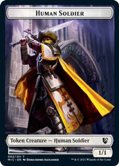 Eldrazi Spawn // Human Soldier Double-Sided Token [Innistrad: Midnight Hunt Commander Tokens] | Kessel Run Games Inc. 
