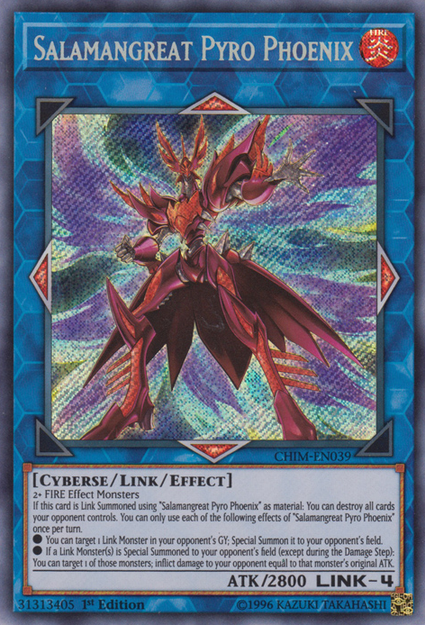 Salamangreat Pyro Phoenix [CHIM-EN039] Secret Rare | Kessel Run Games Inc. 